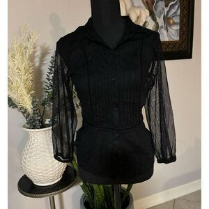 The Limited‎ women's sheer button up top size M